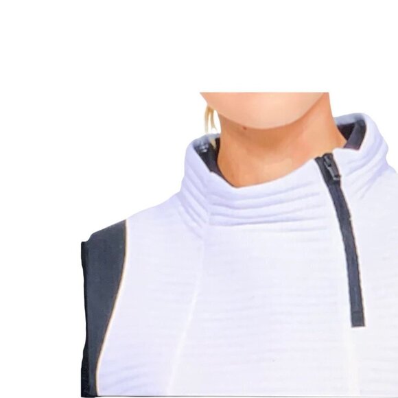 Under Armour Vest XS White Black Trim Daytona UA Storm Cold Gear Cinch Waist NWT - Picture 4 of 13